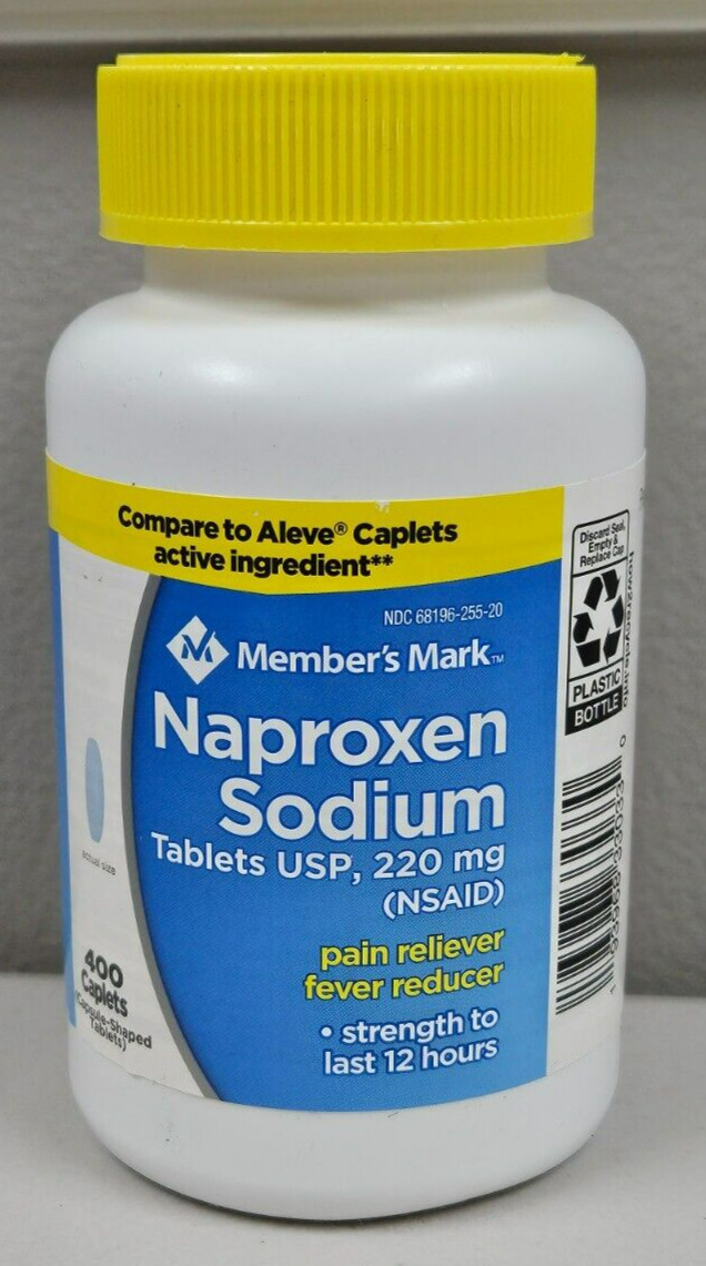 Member’s Mark 220 mg Naproxen Sodium 400 ct Pain & Fever Reducer NSAID Exp 01/26