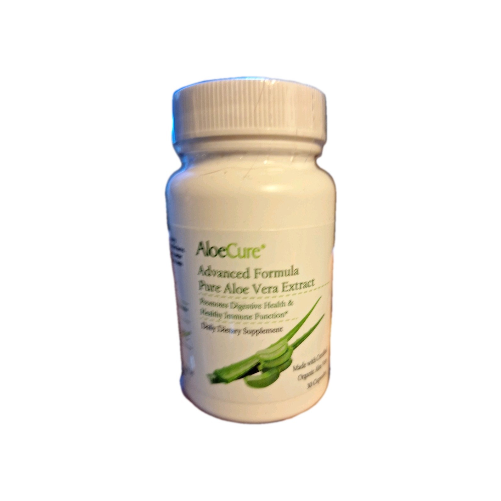 AloeCure Advanced Formula Aloe Vera Capsules, Twice Daily, 30-Pack