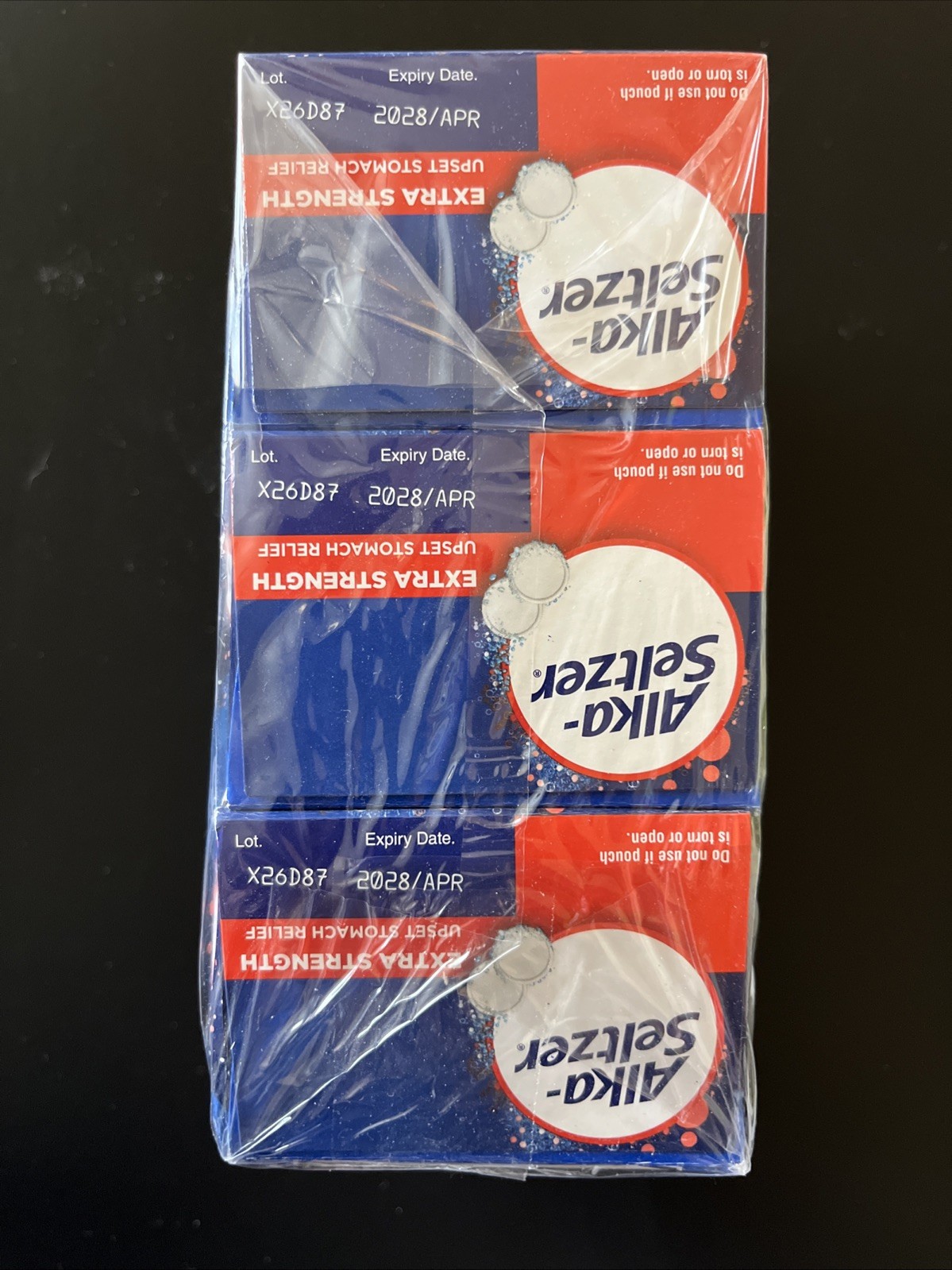 3 pack – Alka-Seltzer Extra Strength Antacid, 24 Effervescent Tablets Exp 04/28