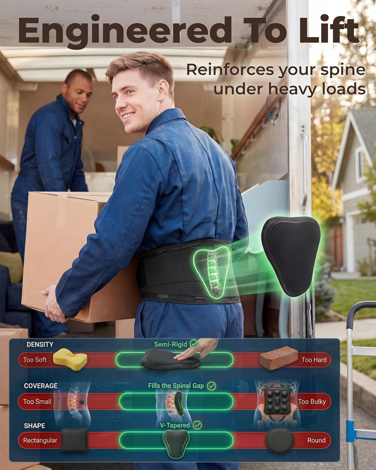 Sparthos Back Brace for Lower Back Pain – Immediate Relief from Sciatica, Hernia