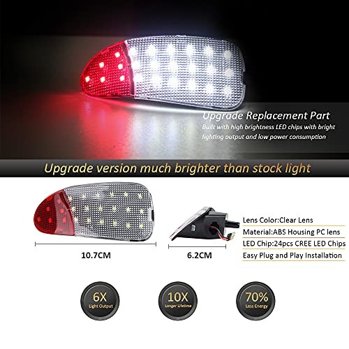 LED Door Panel Light Courtesy Door Light 1997-2003 Ford F150-Red ＆ White