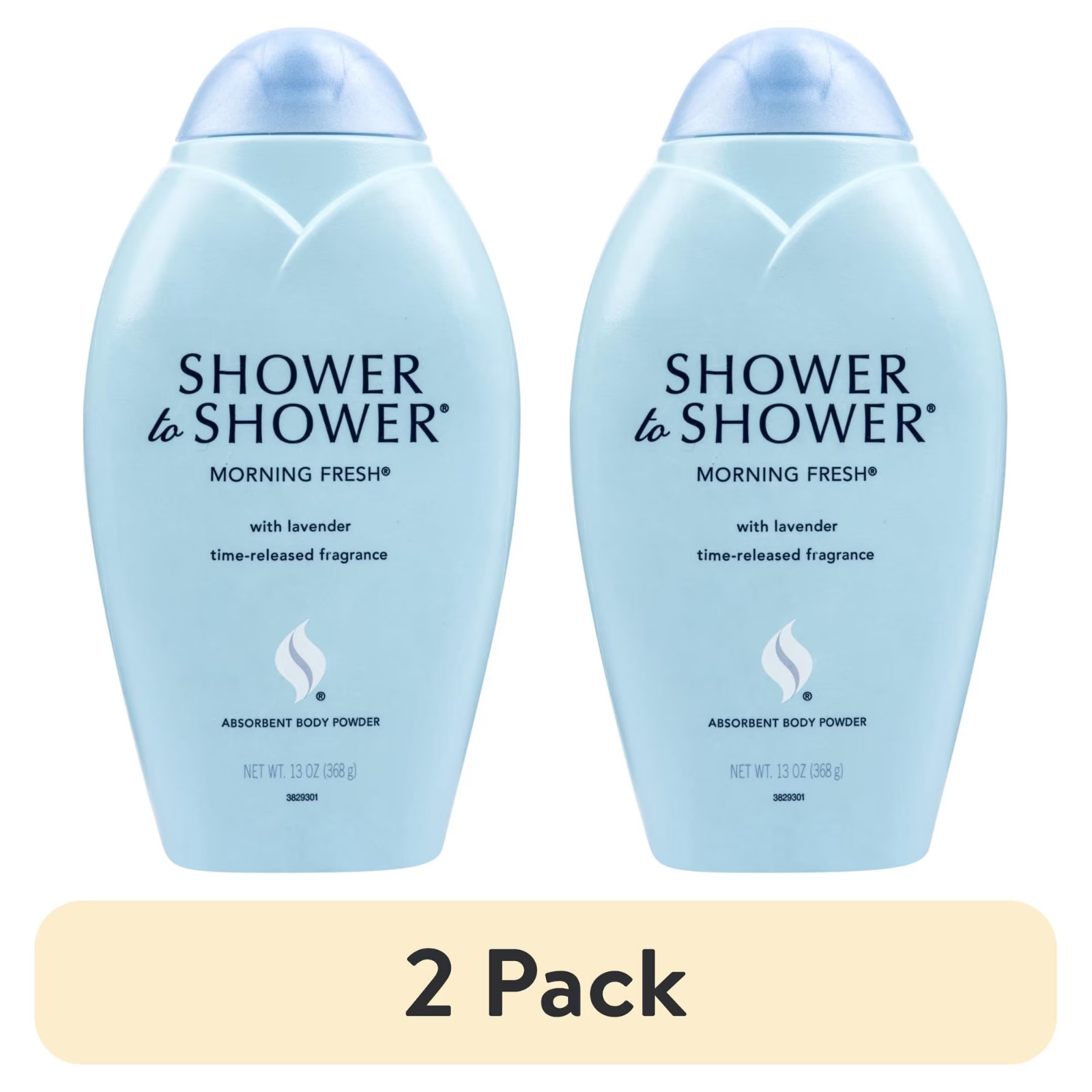 (2Pa) Shower to Shower Talc Free Body Powder Moisture Control Morning Fresh 13Oz