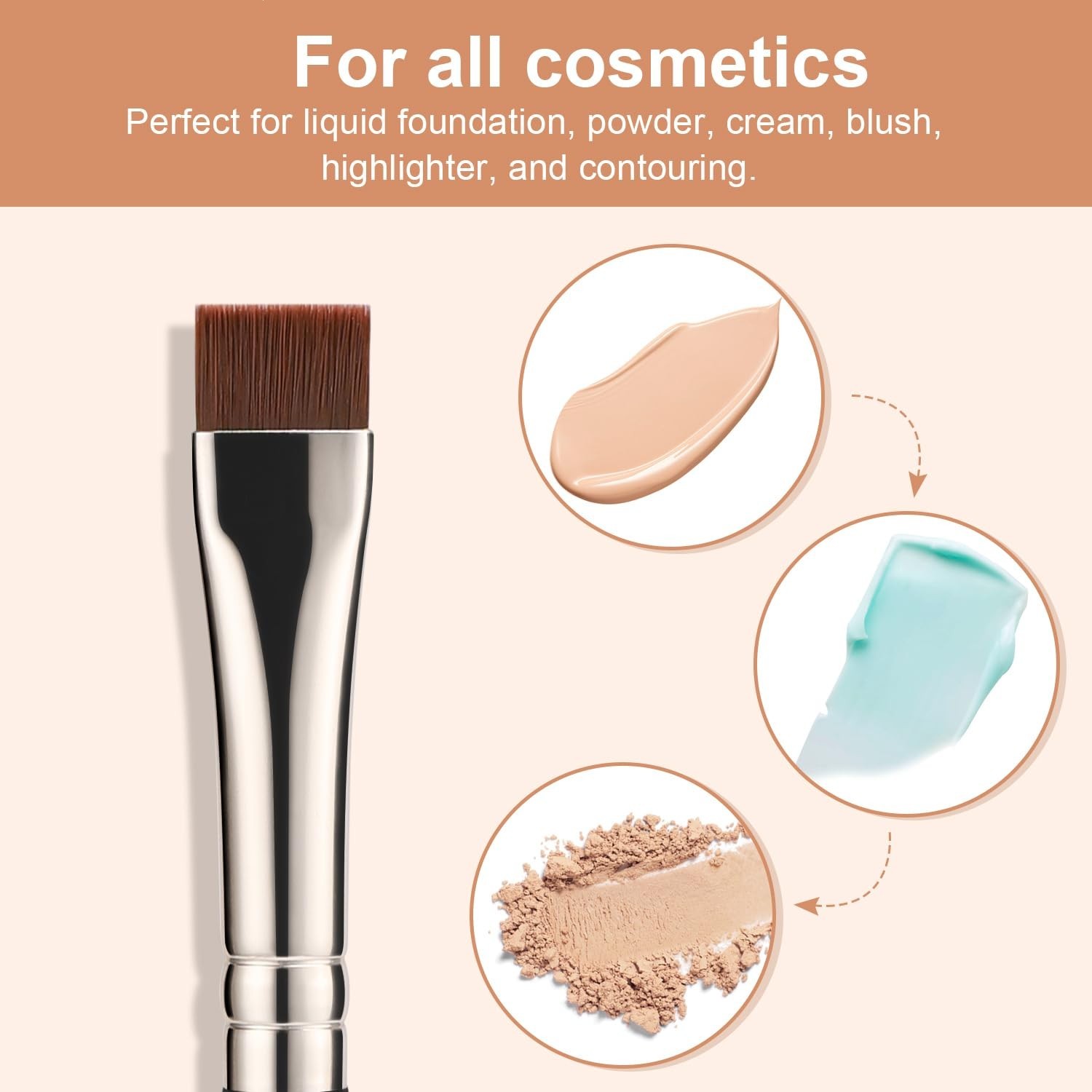 Durable Thin Flat Brush – Perfect for Precise Eyebrow and Eyeliner Application