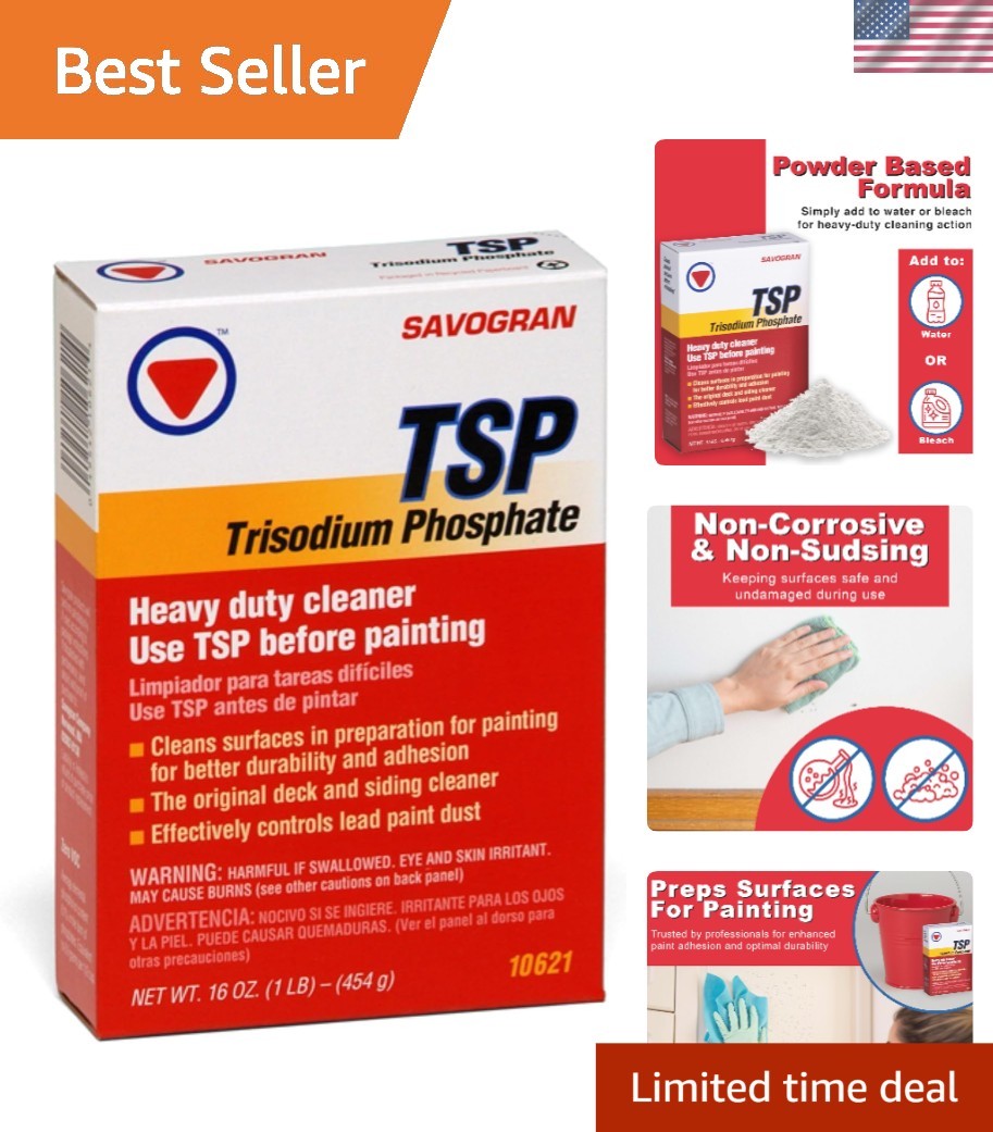 Effortless Cleaning with 1LB TSP Powder – Non-Sudsing Cleaner for Walls & Decks