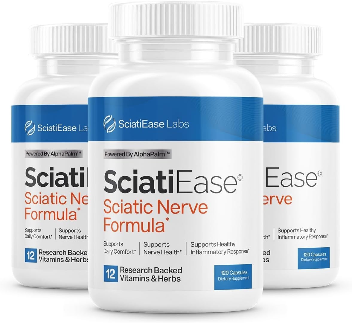 3 Pack SciatiEase Labs Sciati Ease Sciatic Nerve Formula 120 Cap NEW ! Exp 2027