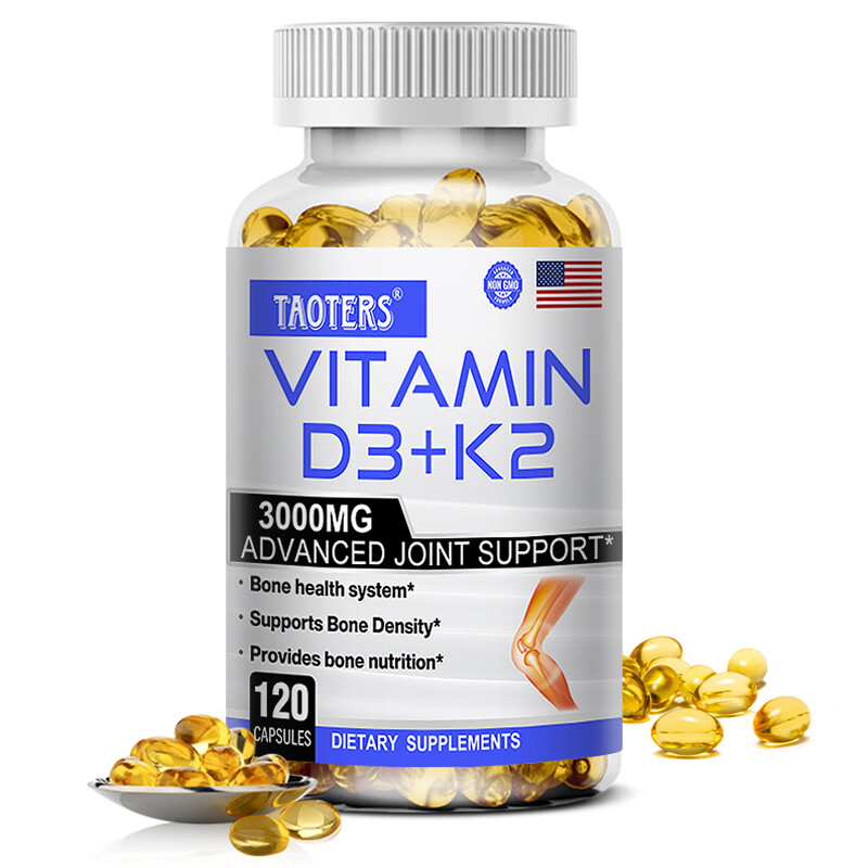 Advanced Vitamin D3 K2 Complex with Calcium Magnesium Zinc 120 Capsules