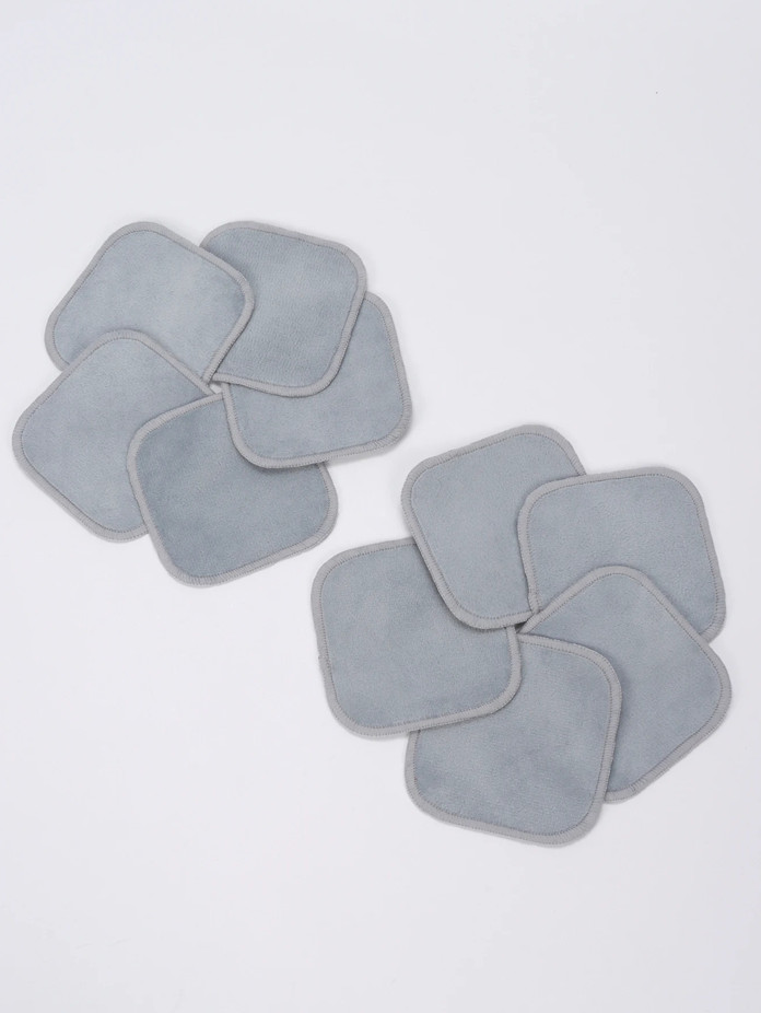 10PCS Super Soft Reusable Makeup Remover Pads – Crystal Square Cleansing Set
