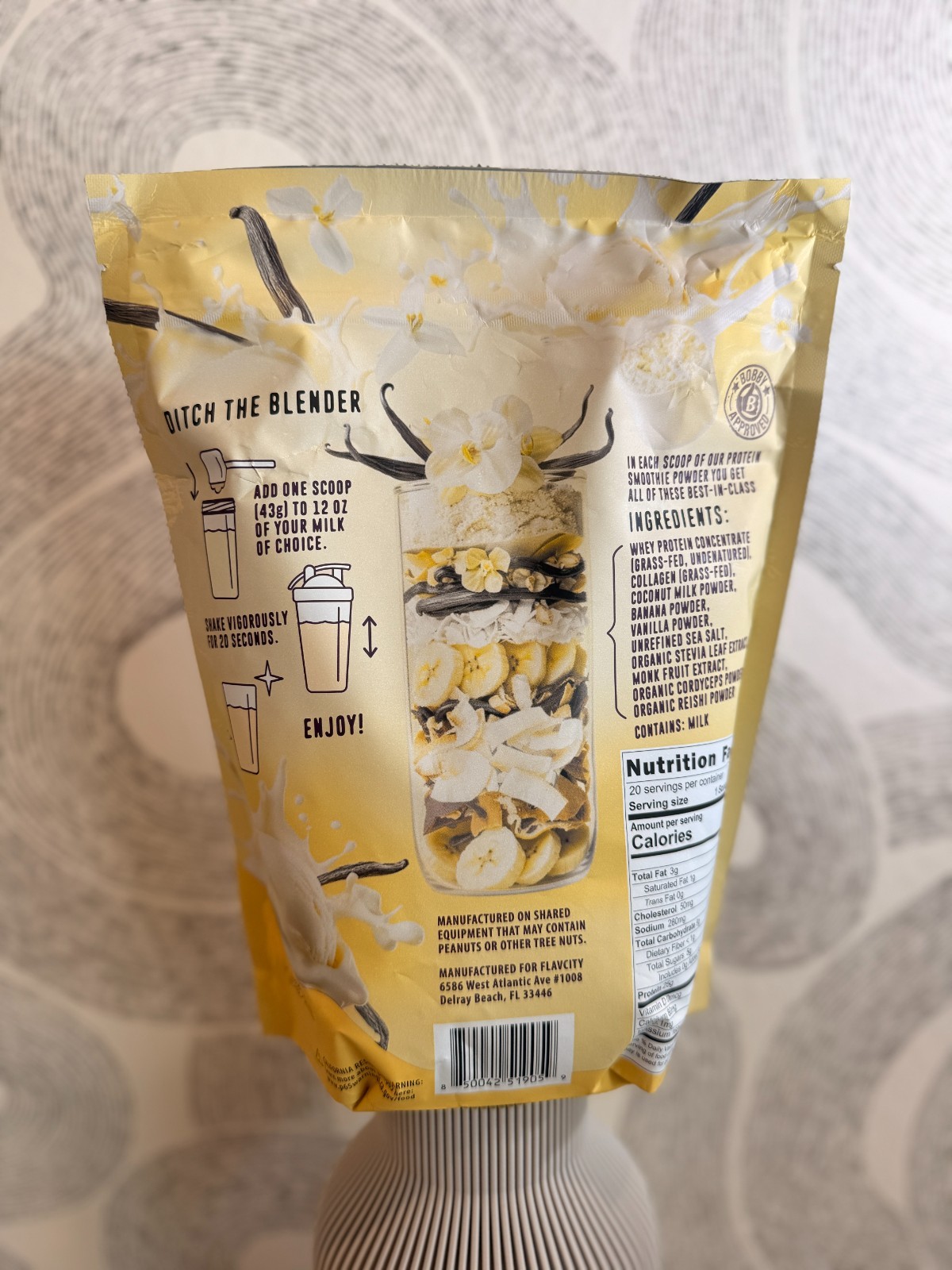 FLAVCITY ALL IN ONE PROTEIN SMOOTHIE POWDER VANILLA CREAM 1.9 LBS – NEW