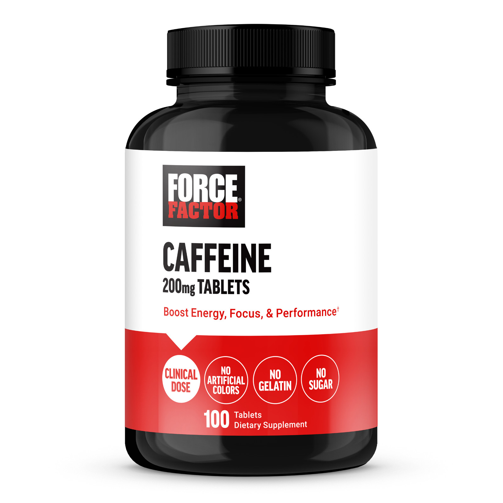 Force Factor Caffeine Pills 200mg Caffeine Tablets to Boost Energy and Endurance