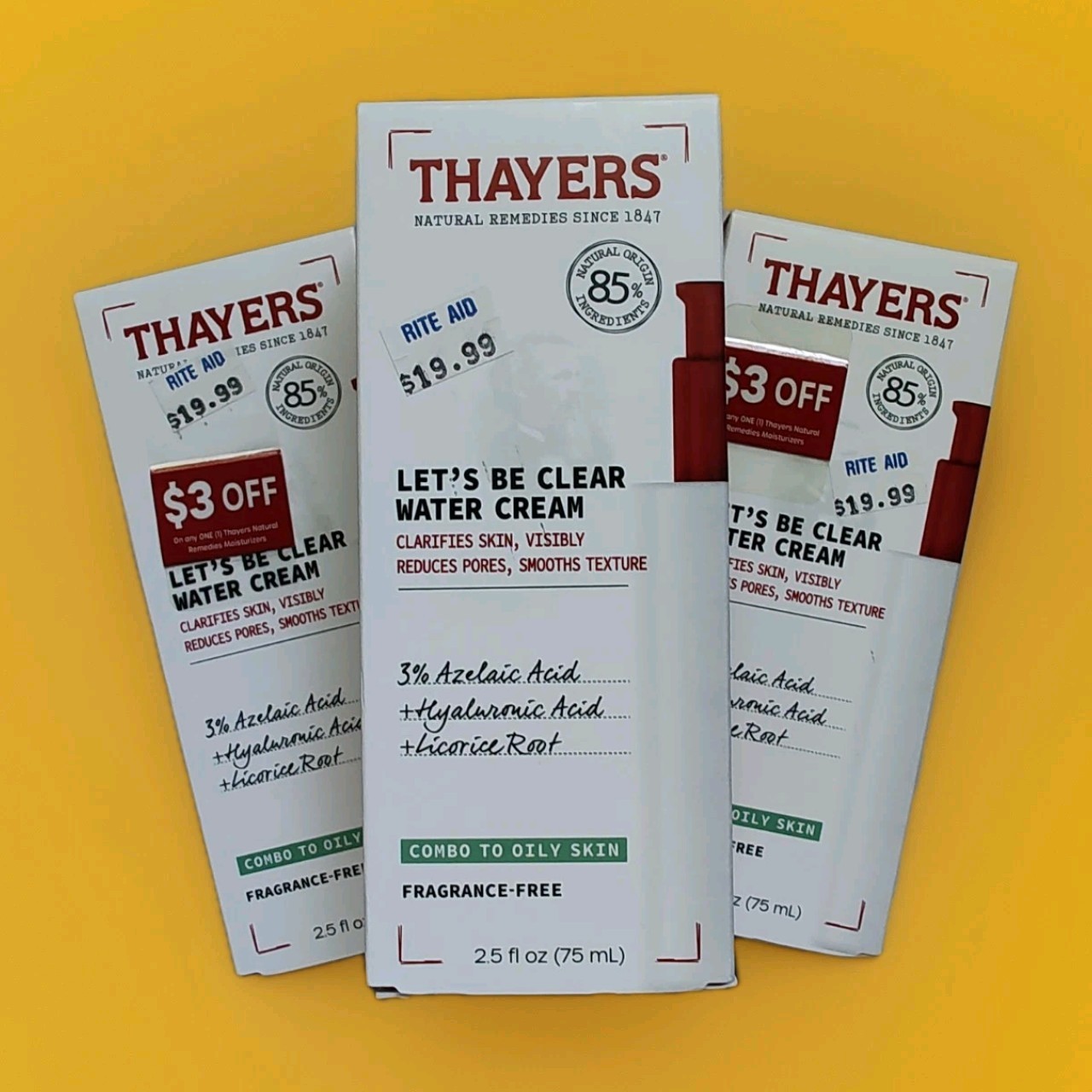(3ct)🏵️THAYERS Let’s Be Clear Water Cream | Clarifies Skin | Combo To Oily Skin