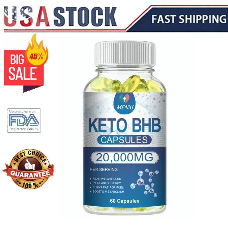 Keto Capsules 20000mg – 60ct Weight Loss Support for Women & Men, Fat Burn