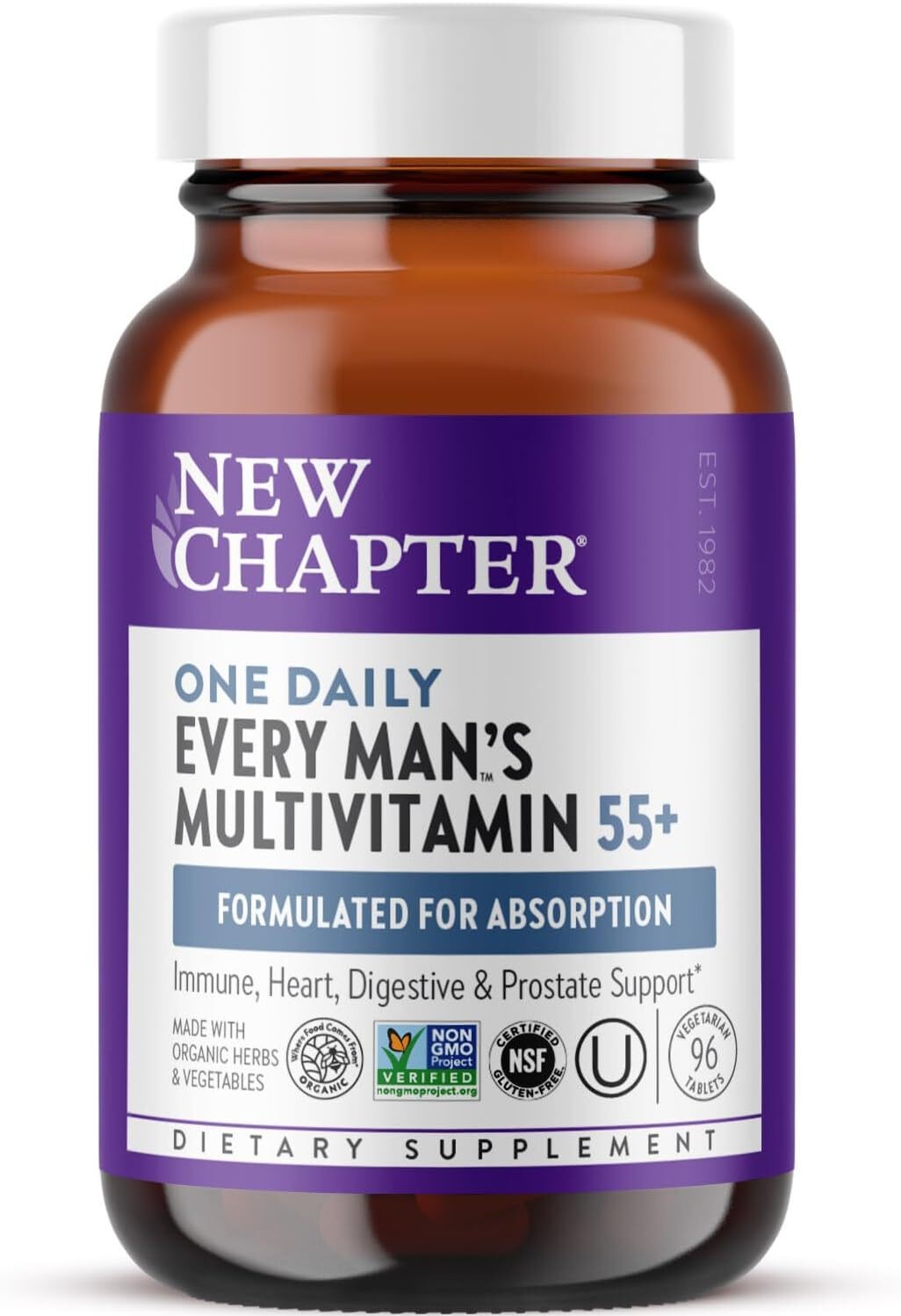 New Chapter – Every Man’s One Daily 55+ – 96 Tablets exp 12/27
