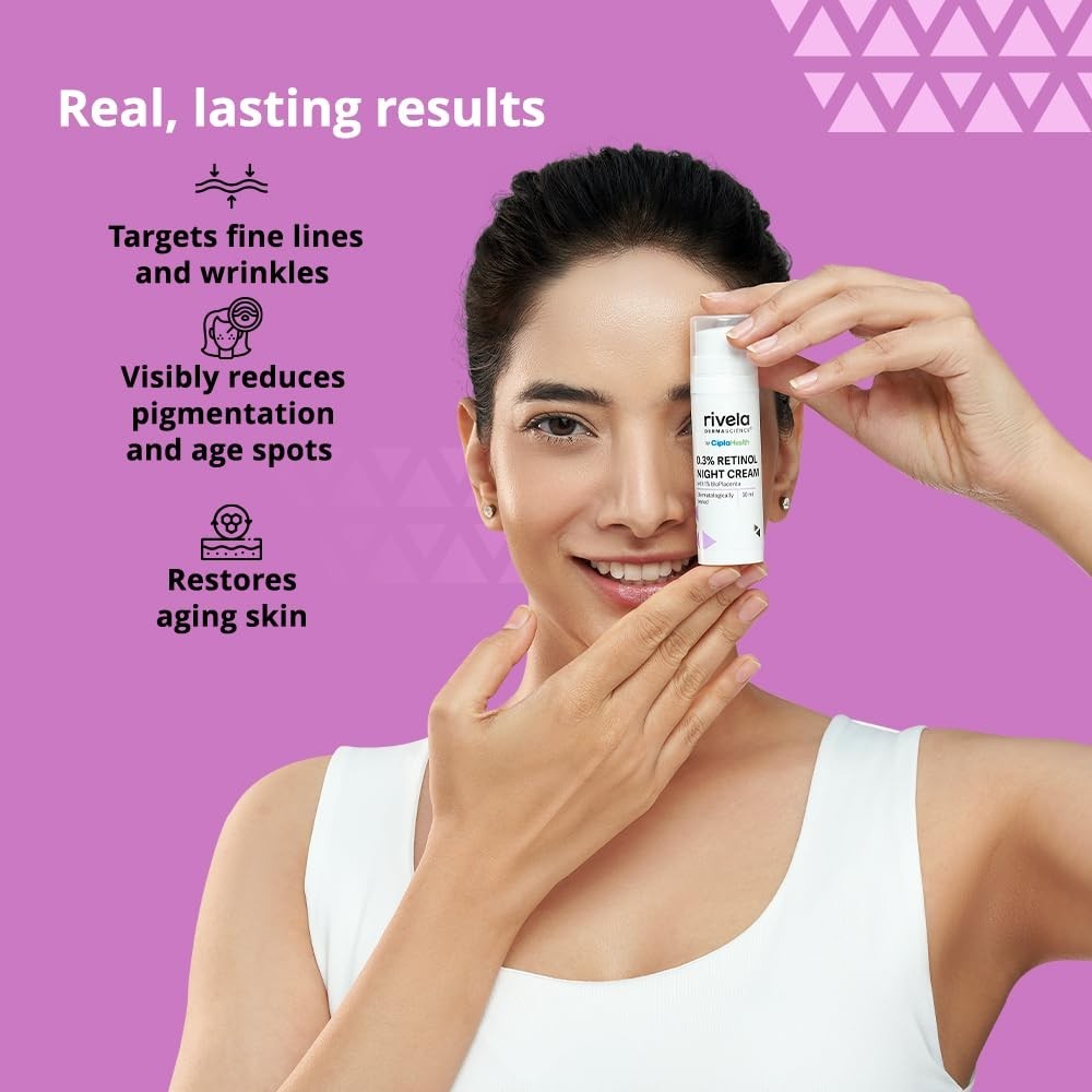 Rivela Dermascience By Cipla 0.3% Retinol Night Cream 30 Ml