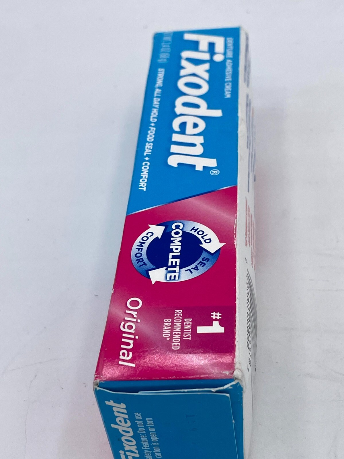 Original Fixodent Denture Adhesive Cream Complete Strong Hold Tube (2.4 oz)