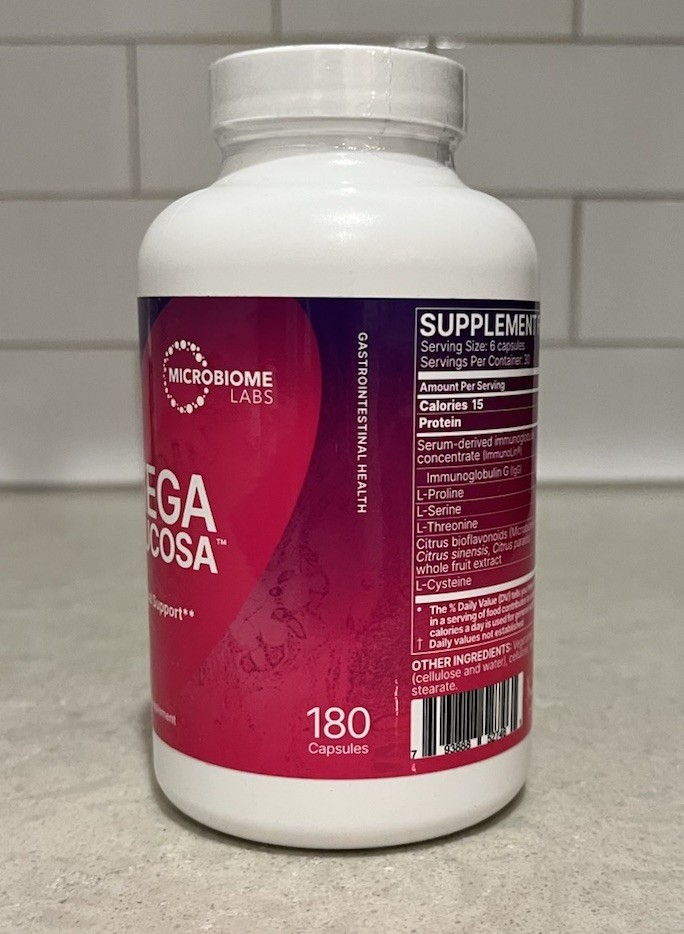 Microbiome Labs Mega Mucosa 180 Capsules – Gut Barrier Support NEW SEALED