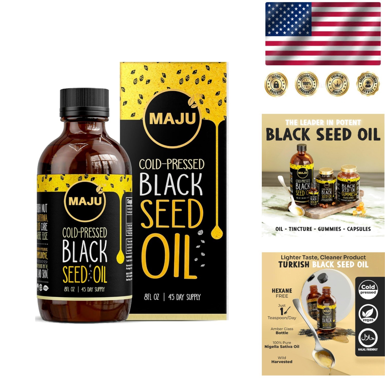 Pure Black Seed Oil – 8 Oz | Cold-Pressed with High Thymoquinone for Vitality