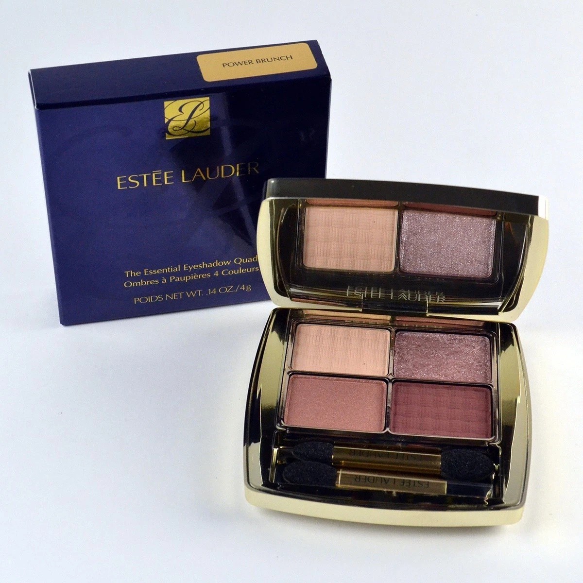 Estee Lauder The Essential Eyeshadow Quad POWER BRUNCH – Size 0.14 Oz. / 4 g