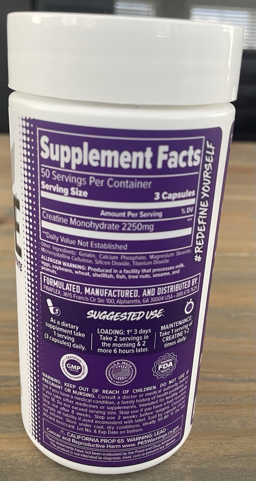 Finaflex Micronized Creatine Monohydrate Capsules Brand New Expiration 07/2028