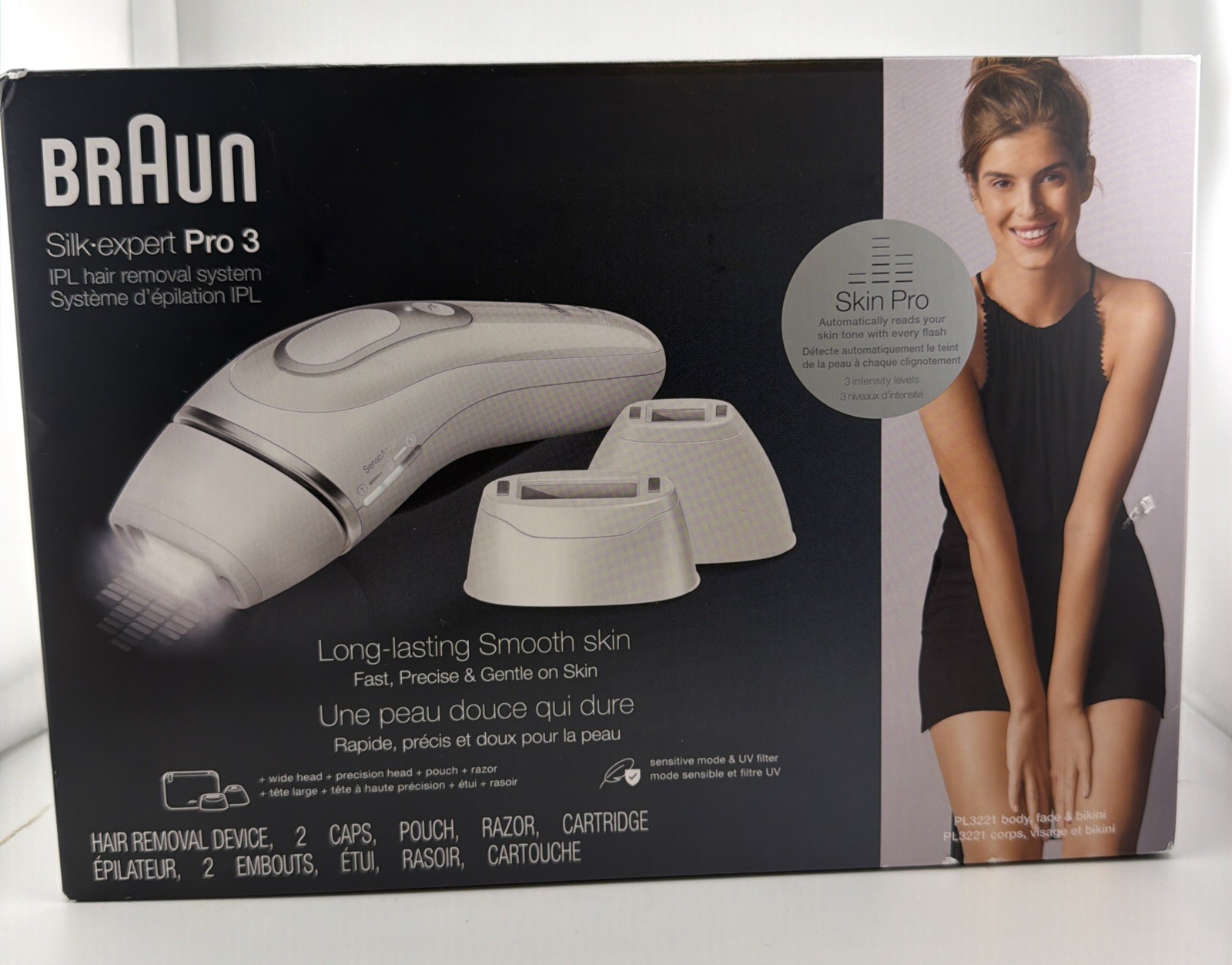 Braun PL3221 IPL Long-Lasting Hair Removal System, Silk Expert Pro 3 Sealed