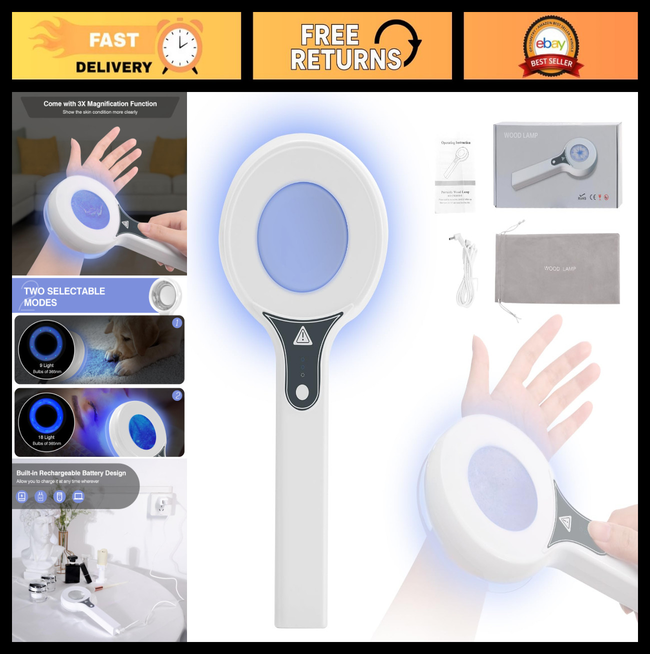 LED Facial Lamp with Adjustable Arm, Skin Care Light Therapy for Spa & Home Use