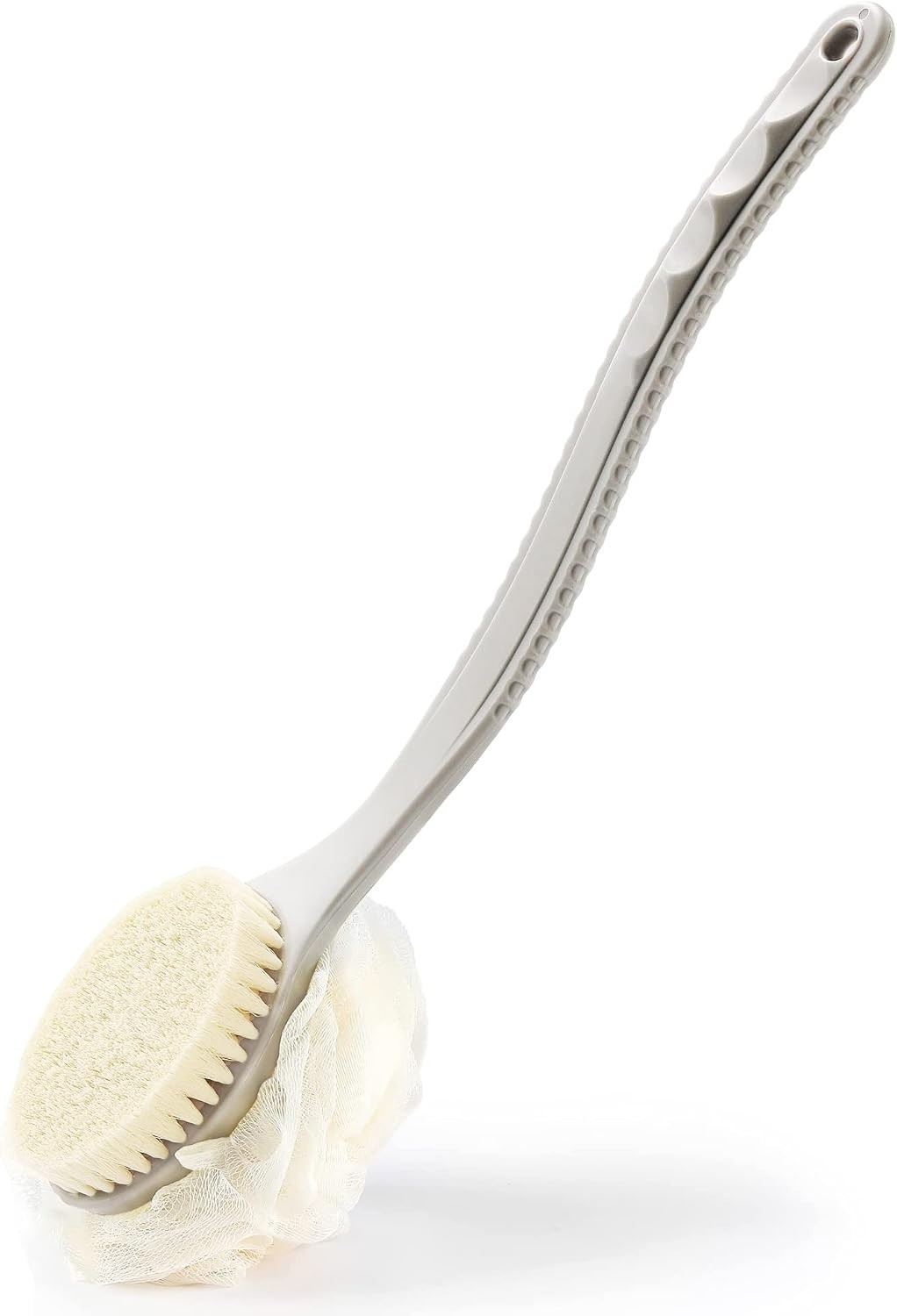 Exfoliating Shower Brush with Loofah & Bristles – Stress Relief & Circulation