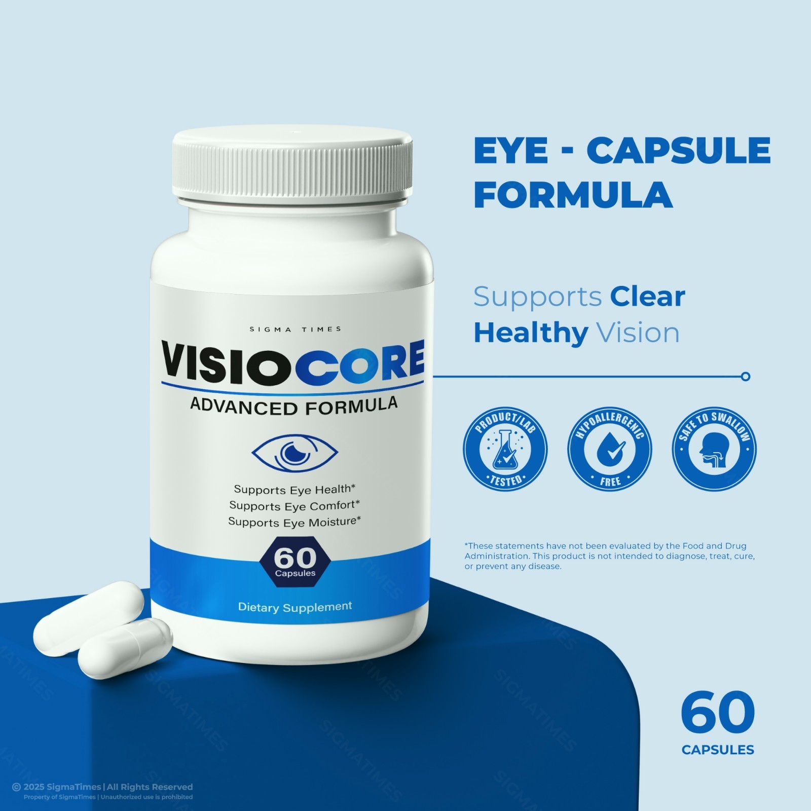 VisioCore Capsules – Advanced Eyesight Supplement, Eye Health & Vision – 3 Pack