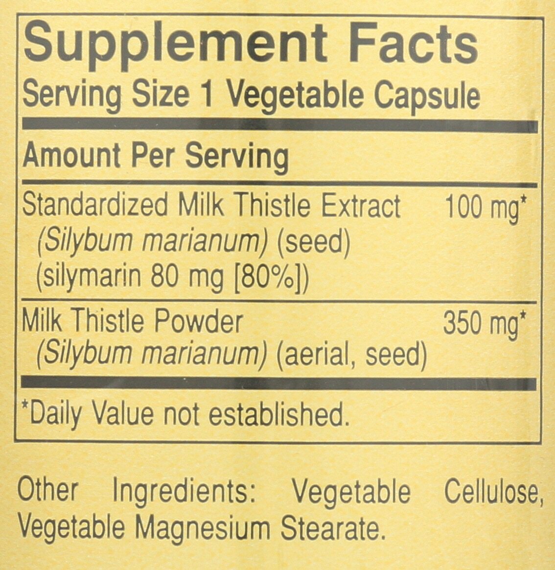 Solgar FP Milk Thistle 100 Vegetable Capsules