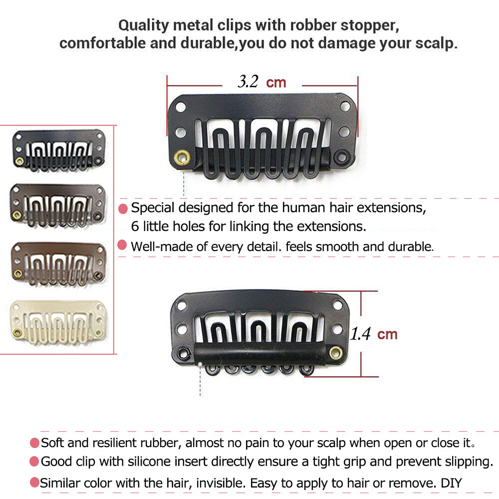 CLEARANCE Clip In 8 Pieces 18 Clips Full Head Russian Human Remy Hair Extensions