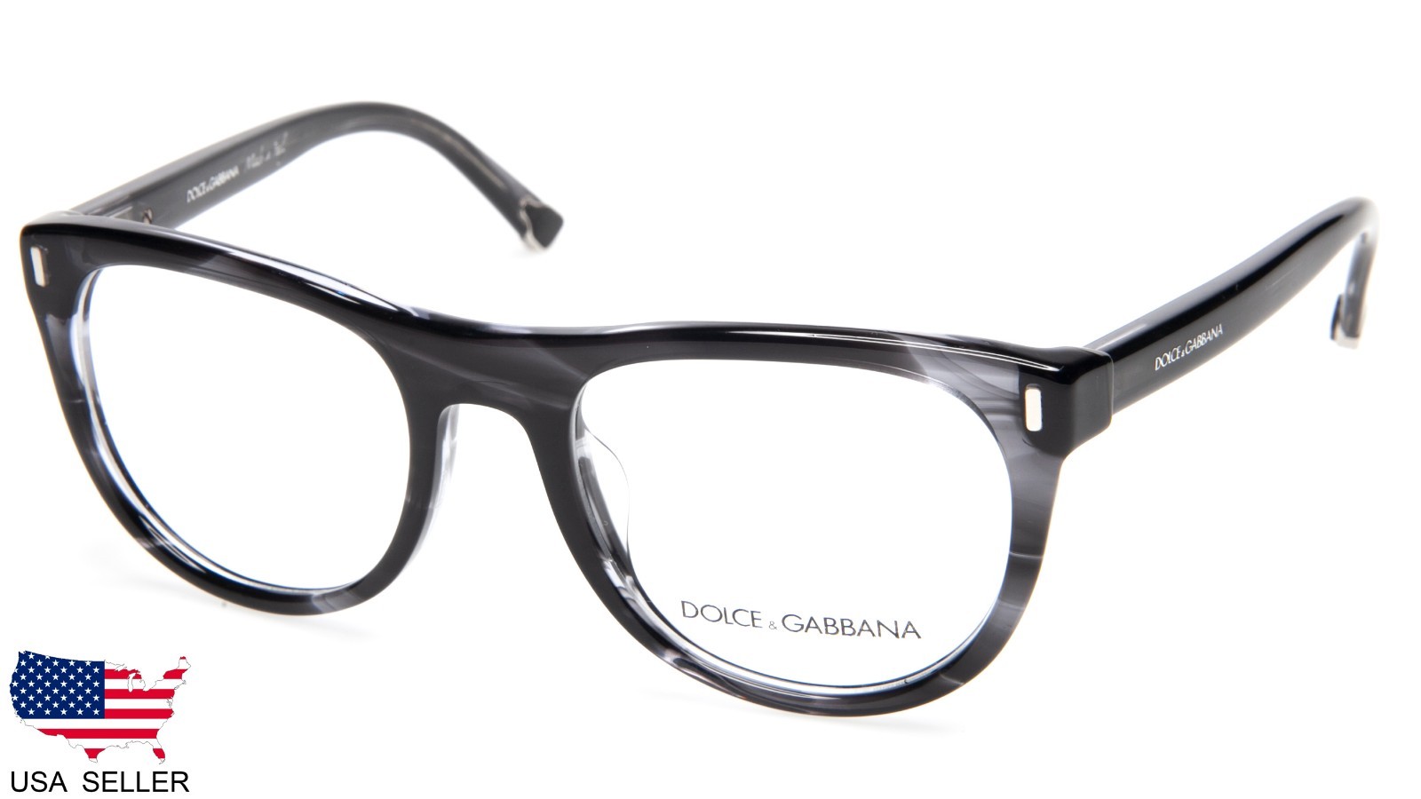 NEW D&G Dolce&Gabbana DG 3248-F 2924 STRIPED ANTHRACITE EYEGLASSES 52-20-140 B44