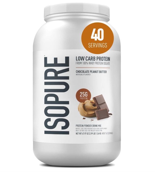 Isopure Low Carb Whey Protein Isolate, Chocolate Peanut Butter, 3 lb, 40 Serving