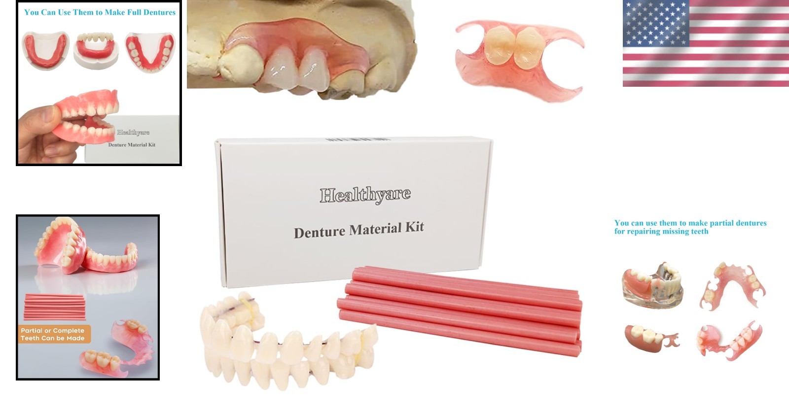 Easy-to-Use Denture Repair Material, Natural Finish
