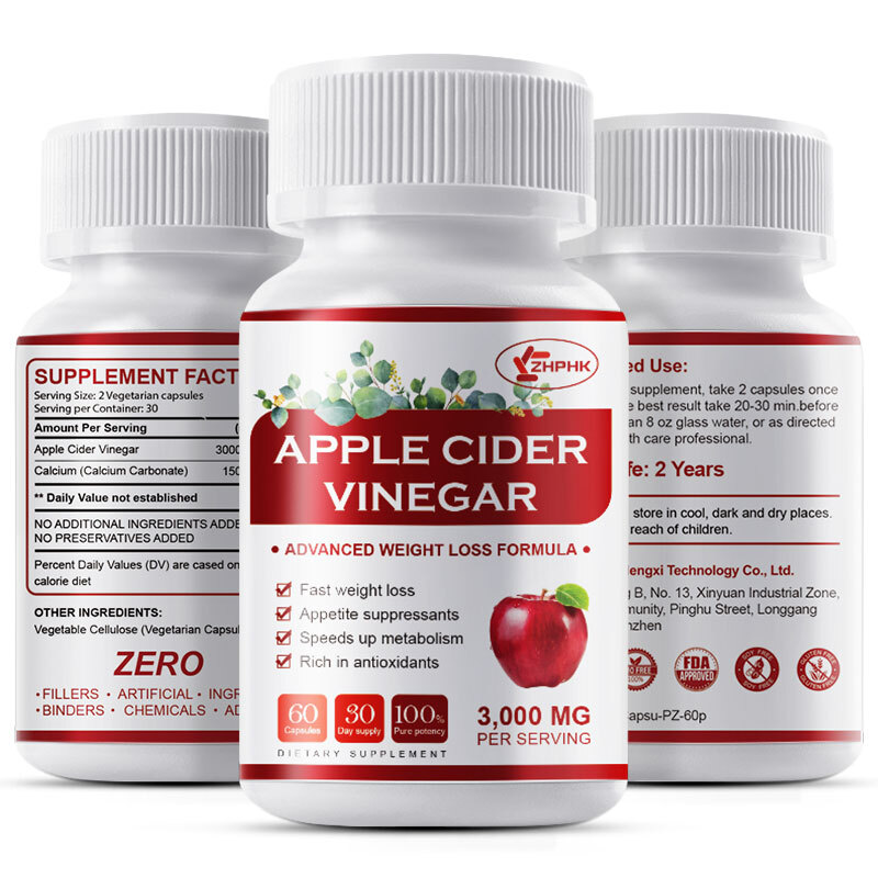 Apple Cider Vinegar Capsules 3000mg with The Mother Weight Loss,Fat Burner Caps