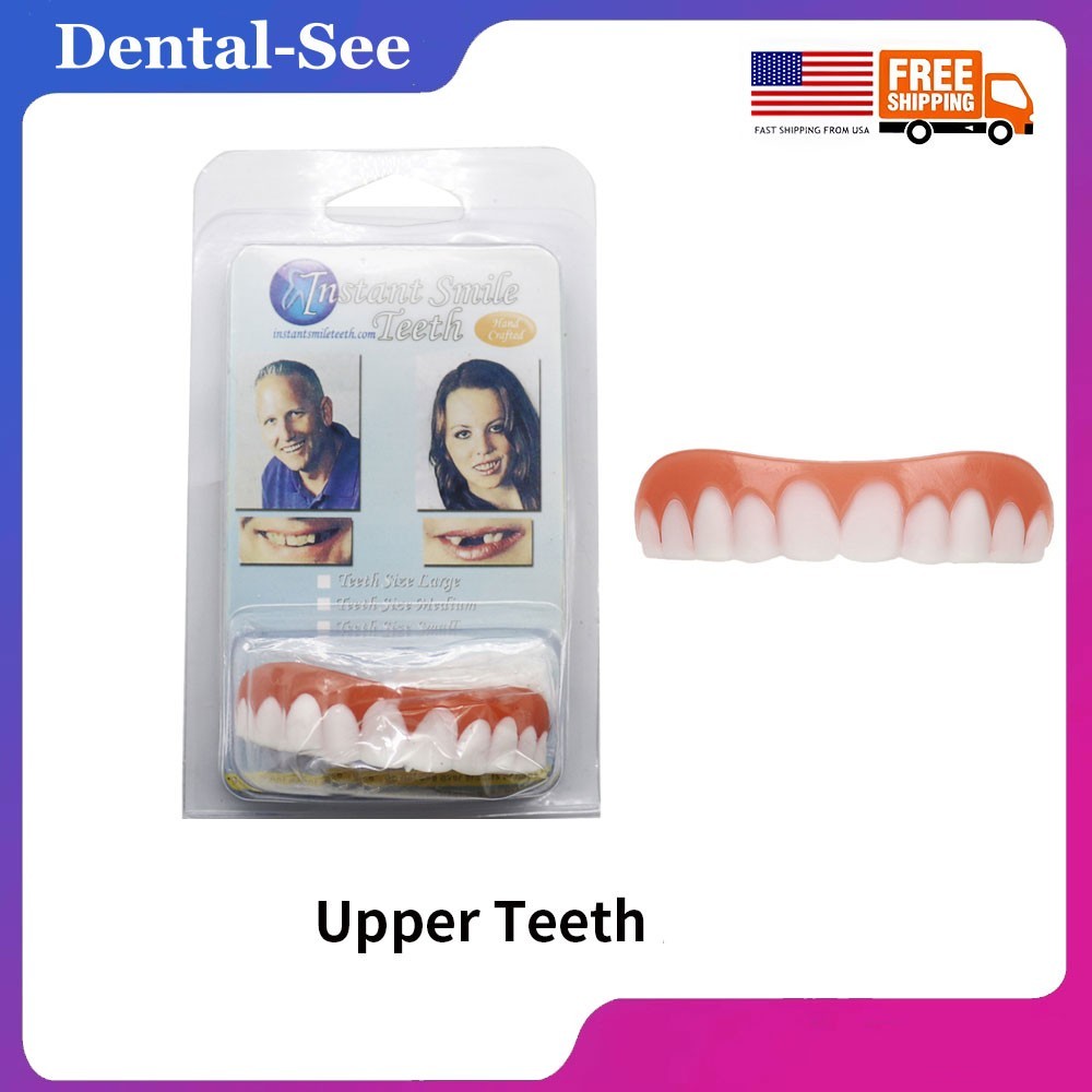 SECURE INSTANT SMILE False Fake Cosmetic Artificial Veneer Costume LOWER TEETH