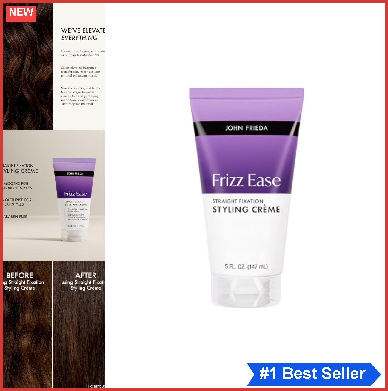 Frizz Control Styling Creme 5 fl oz Straight Style Cream for Smooth Sleek Hair