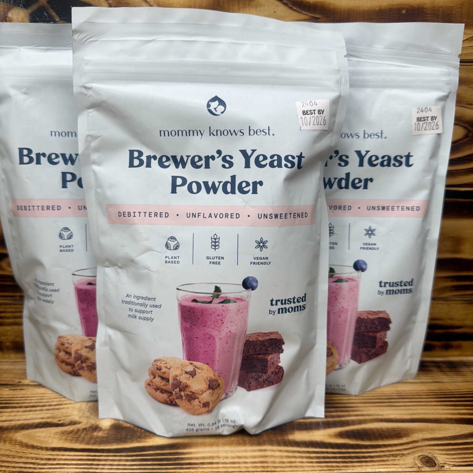 Mommy Knows Best Brewer’s Yeast Powder 15 oz 3 Pack New Exp 10/2026