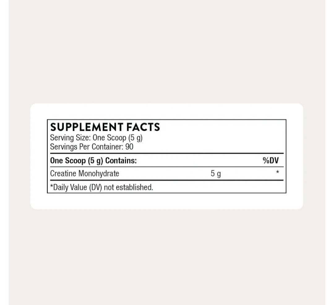 Thorne Creatine Monohydrate Powder, Unflavored 16 oz (450 g) Supplement