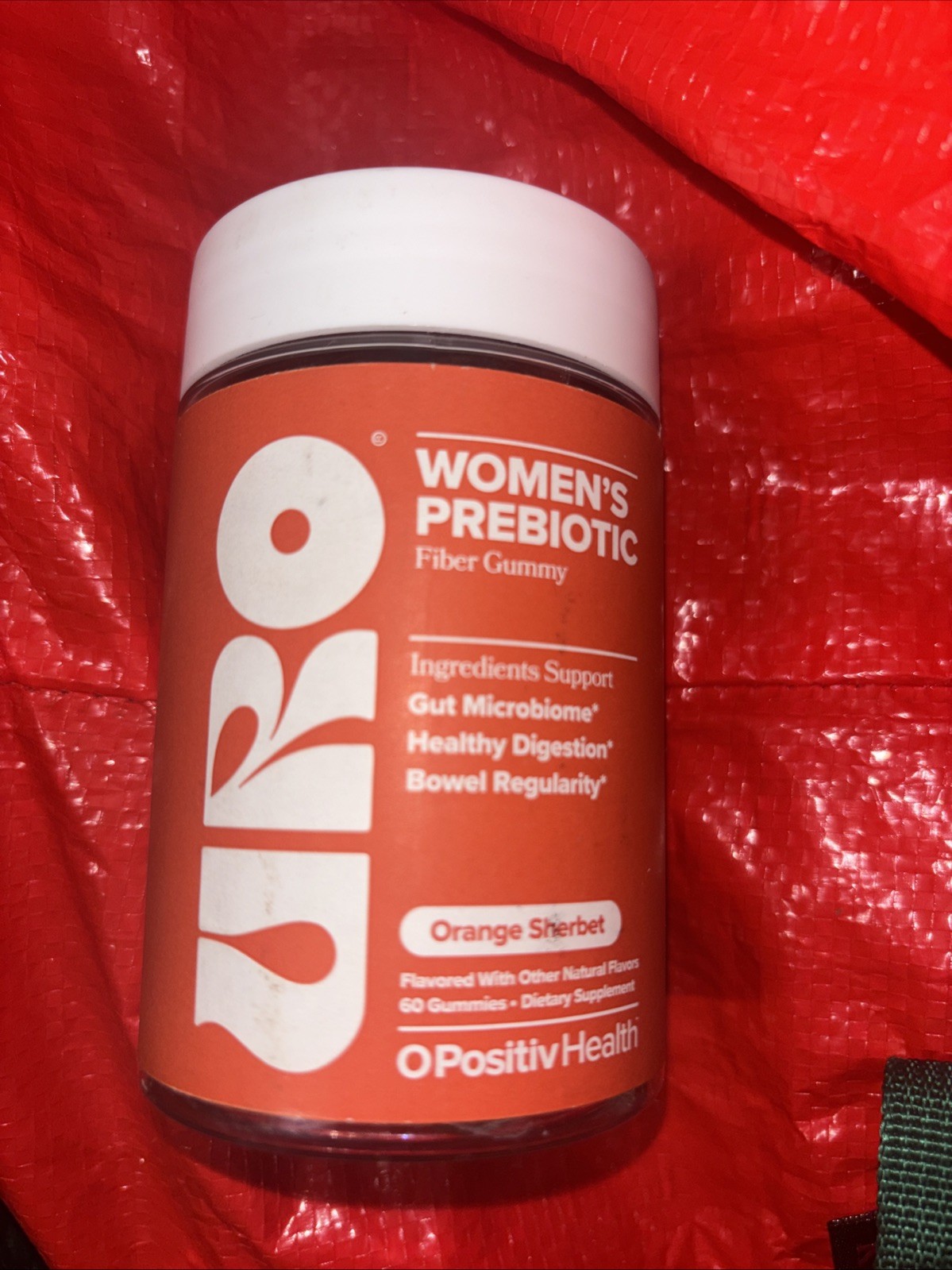 O Positiv URO Fiber Gummies Prebiotic Chicory Root Inulin Gut Supplement 60
