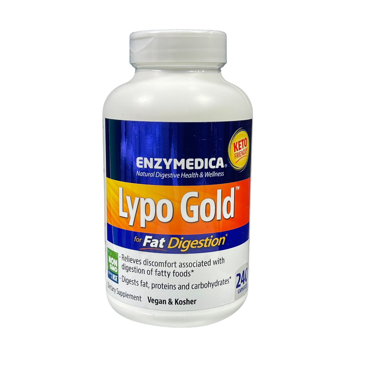 Enzymedica Lypo Gold 240 ct Digestive Enzymes Fat Digestion