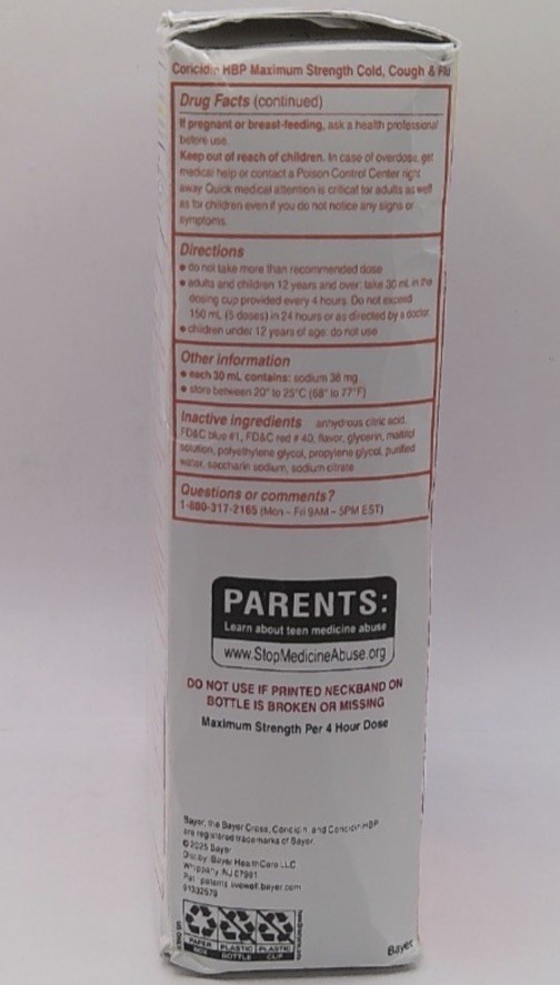 Coricidin HBP Value Pack Max Strength Cold, Cough, & Flu 12Fl Oz EACH Exp: 2/27