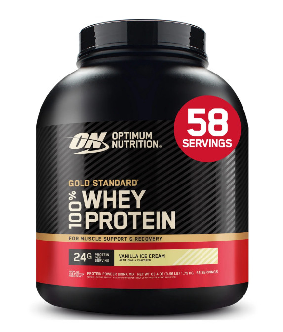 Optimum Nutrition Gold Standard Whey Protein, Vanilla Ice Cream, 3.96 lb