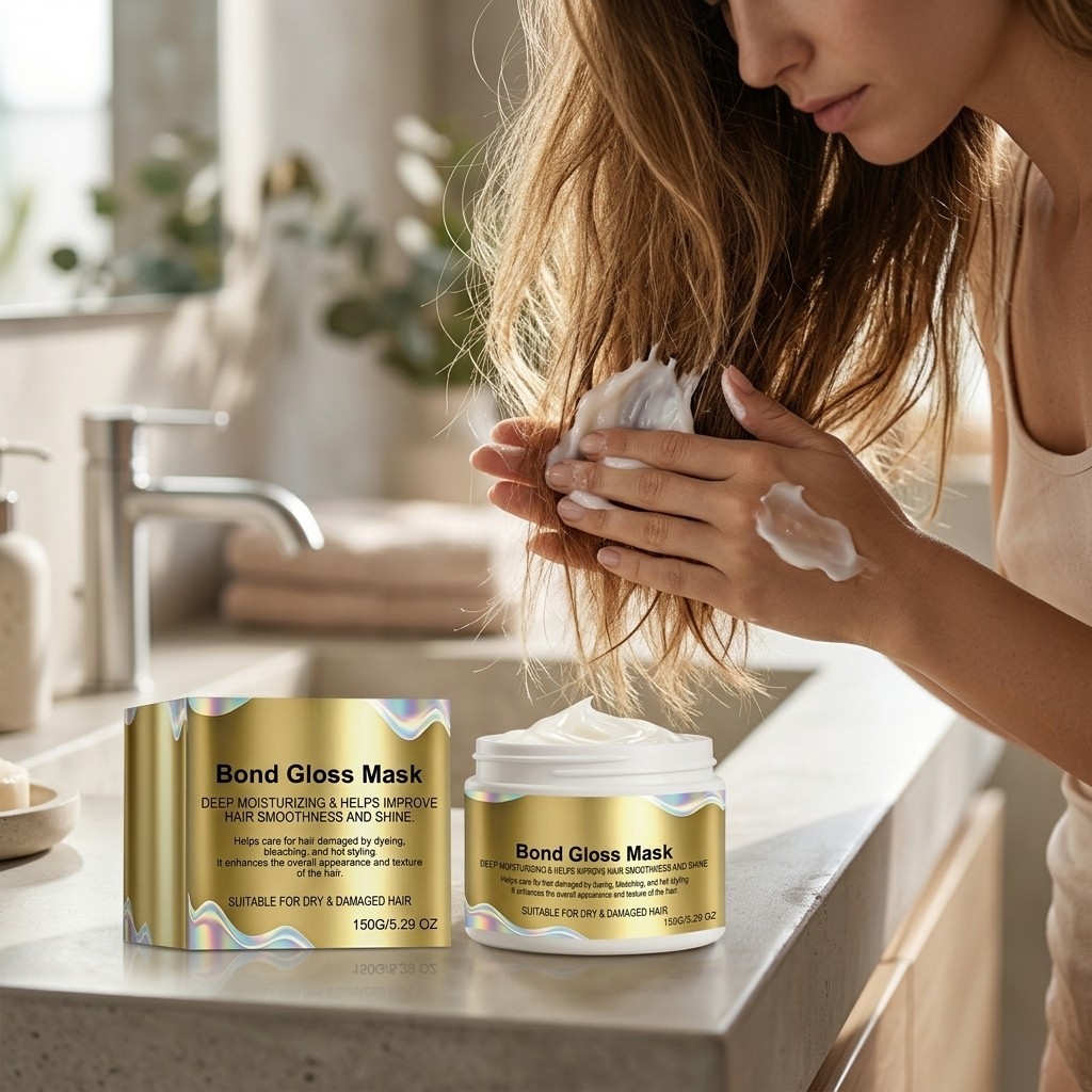 Maybe Paris Bond Gloss Mask, With Hydrolyzed Keratin & Hyaluronic Acid 150g