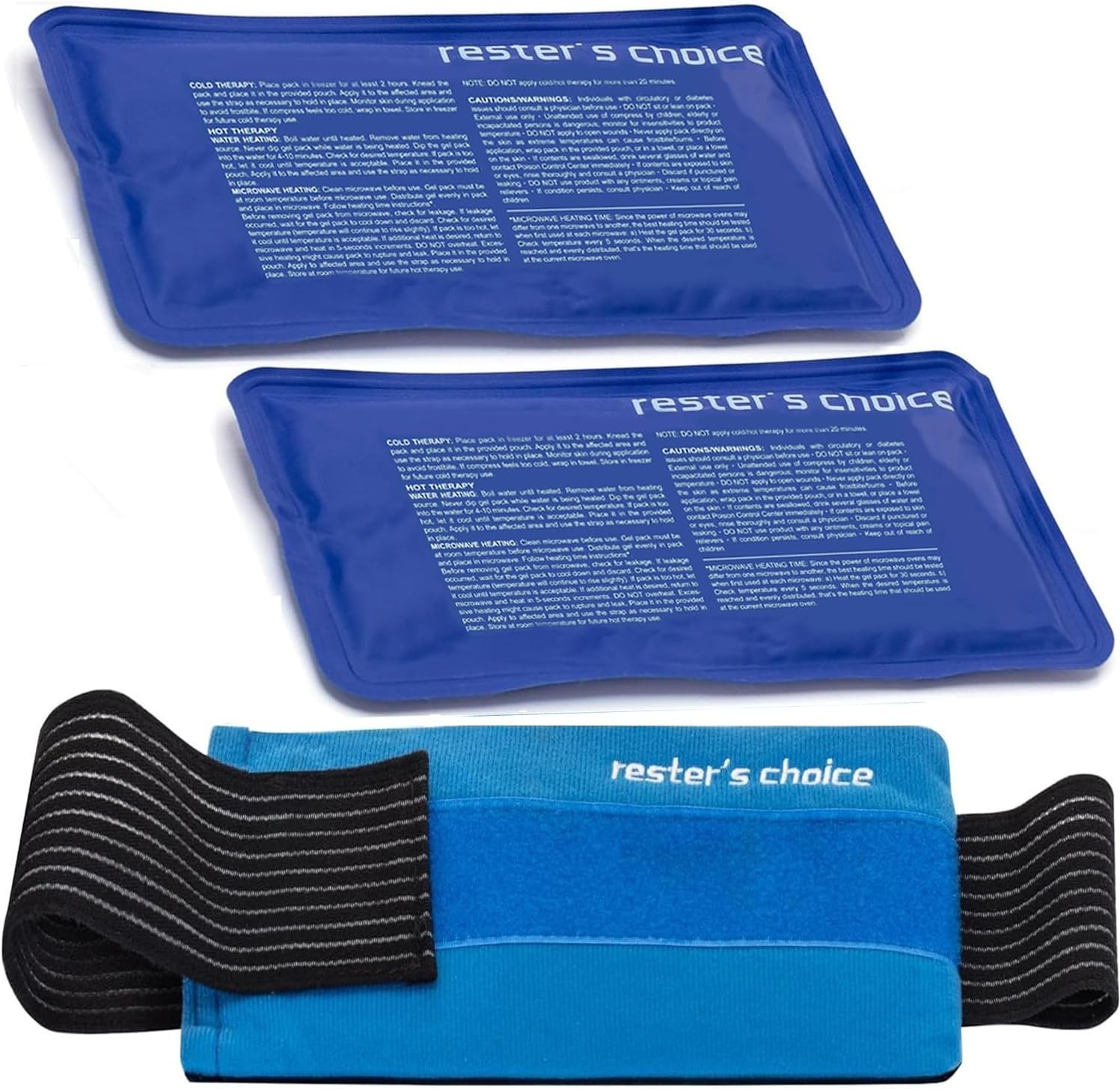 Soft Gel Ice Packs for Injuries Reusable with Extra Comfy Adjustable Cold Pack