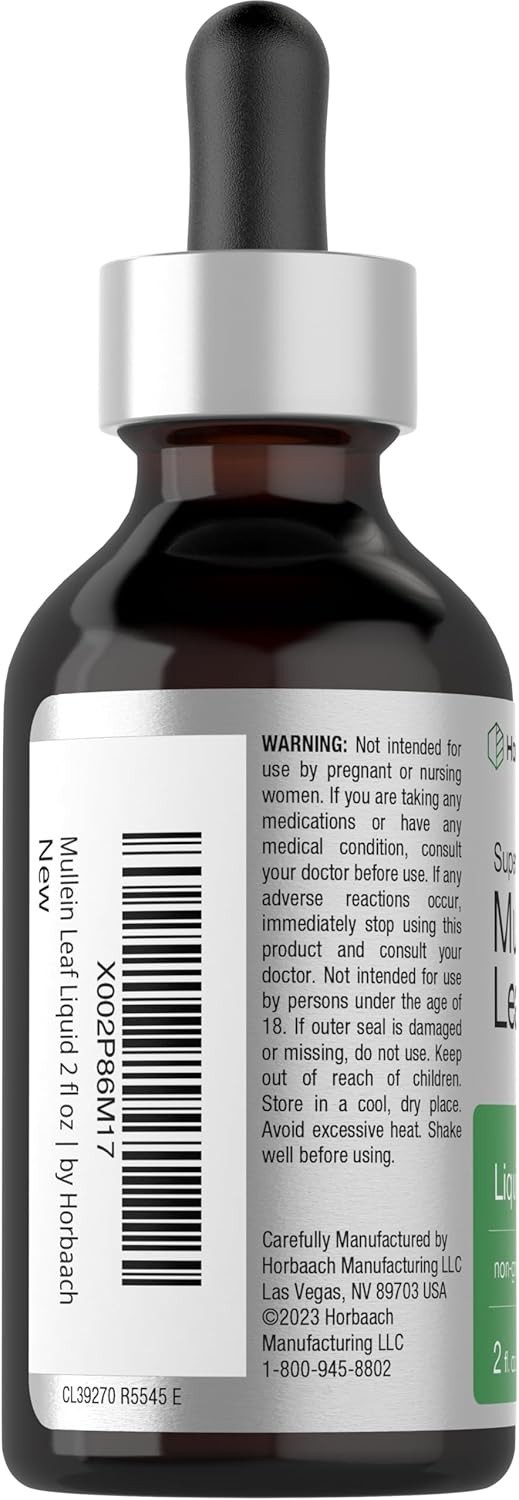 Mullein drops for Lung, Mullein Leaf Extract, Super Concentrated Tincture