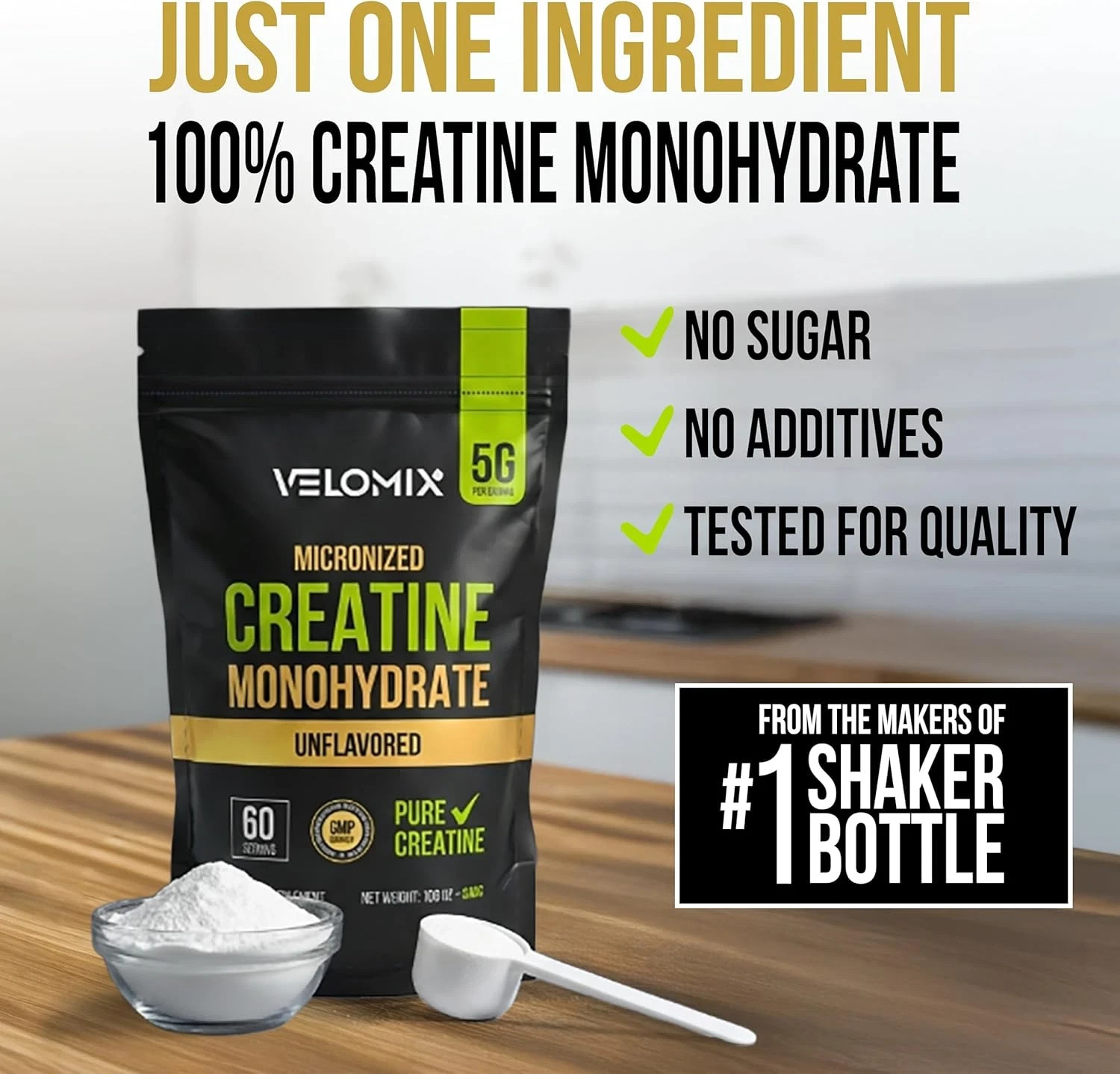 Micronized Creatine Monohydrate Powder – 100% Pure Creatine Powder Unflavored an