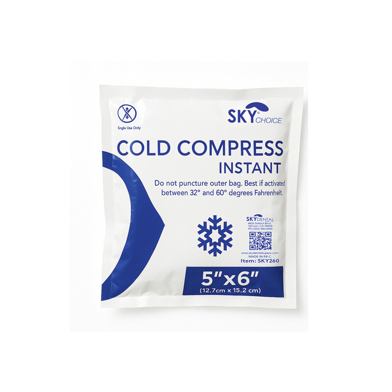 Instant Cold Compress Ice Packs for Dental Medical Pain Relief 5″x6″ 25-75/pk