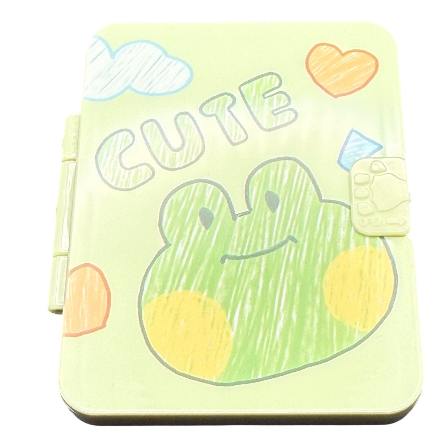Green Frog Travel Mirror and Comb Set Photocard Holder Case Cute Aesthetic