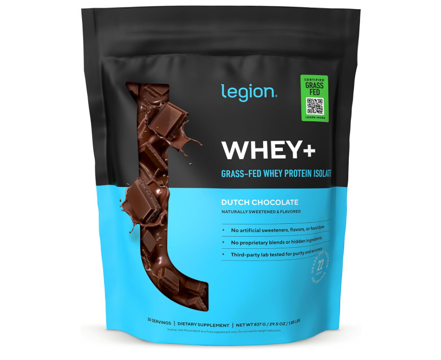 LEGION Whey+ Grass-Fed Whey Isolate, Chocolate, 30 Servings
