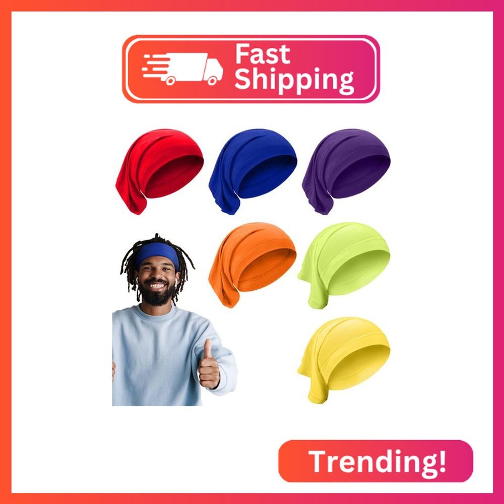 SATINIOR 6 Pcs Spandex Dreadlock Cap Dreadlock Tube Bands Unisex Men Women Elast