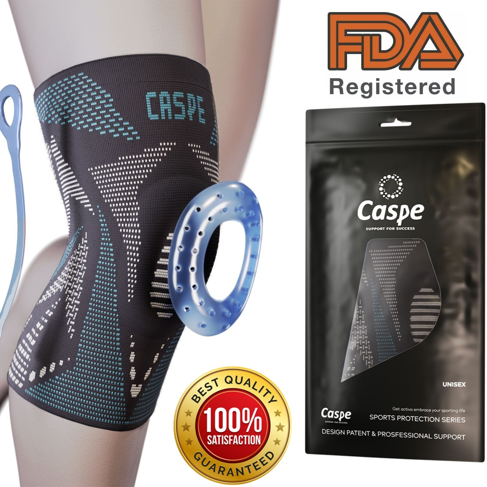 Knee Sleeve Compression Brace Support for Sport Gym Joint Pain Arthritis Relief