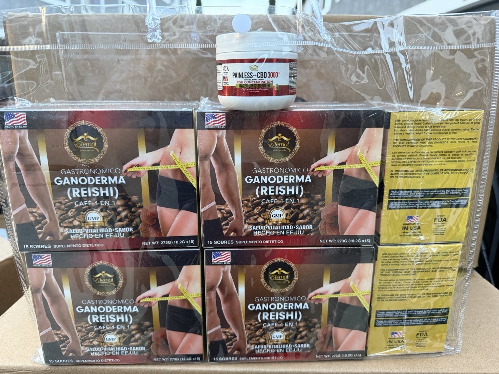 Coffee With Ganoderma Eternal Loose Weight Easy. 10 Boxes Bundle Una Crema Free